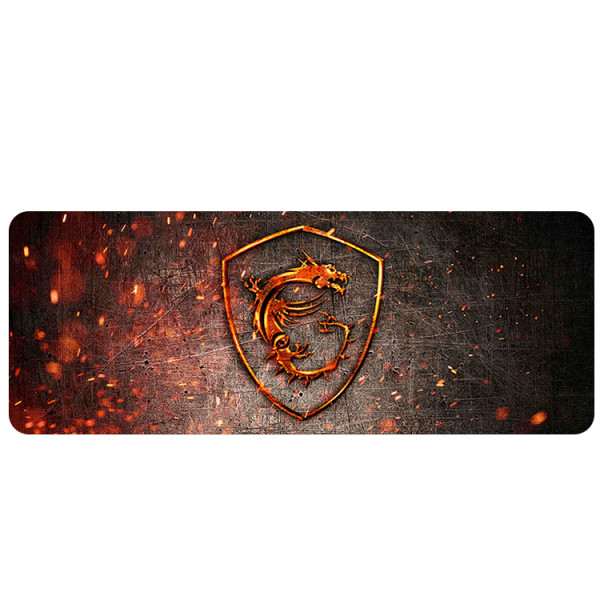 Килимок 300*600 тканинний MSI Fire Dragon з боковою прошивкою, товщина 2 мм, Black/red, Пакет