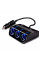 АЗП розгалужувач WEIFENG, 12V-3 * 12V + 2 * USB, Black, Blister