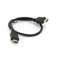Кабель Merlion HDMI-HDMI HIGH SPEED 0.5m, v1.4, OD-7.5mm, круглий Black, коннектор Black, (Пакет) Q500