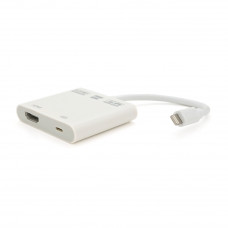 Конвертер Lighting (тато) на HDMI (тато) 10см, Silver, 4K / 2K, BOX