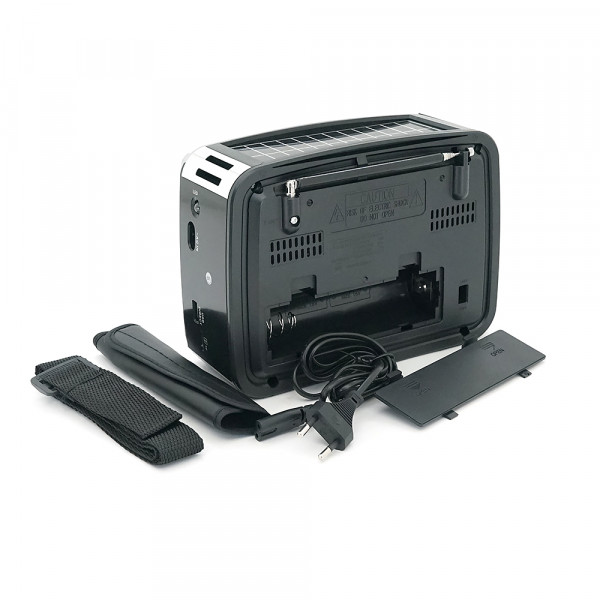 Радіоприймач GOLON RX-456S, LED, 3W, FM радіо, Входи microSD, USB, AUX, корпус пластмас, Black/Red, BOX