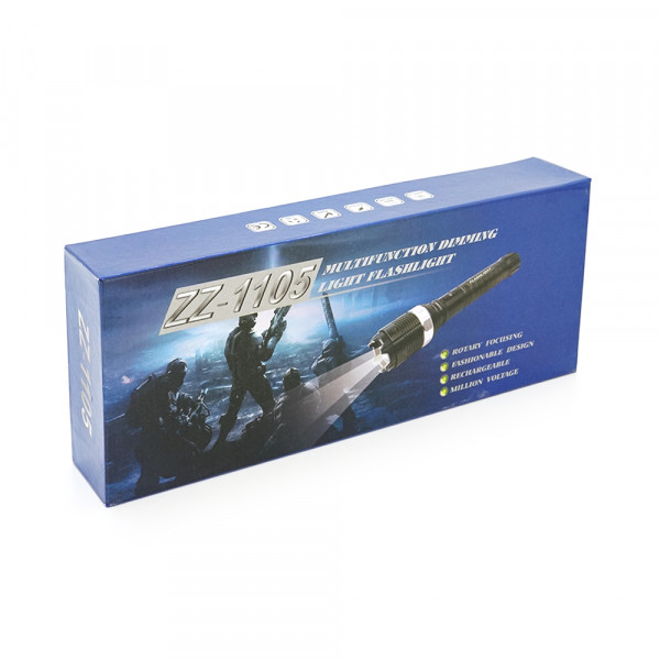 Ліхтар-відлякувач ручний BAILONG BL-DG-1105, 1LED ХPE, фокусування, 3 режими, Вбудований/3,7 В, 800 мА, 100Вт, Black, IP44, СЗУ, BOX