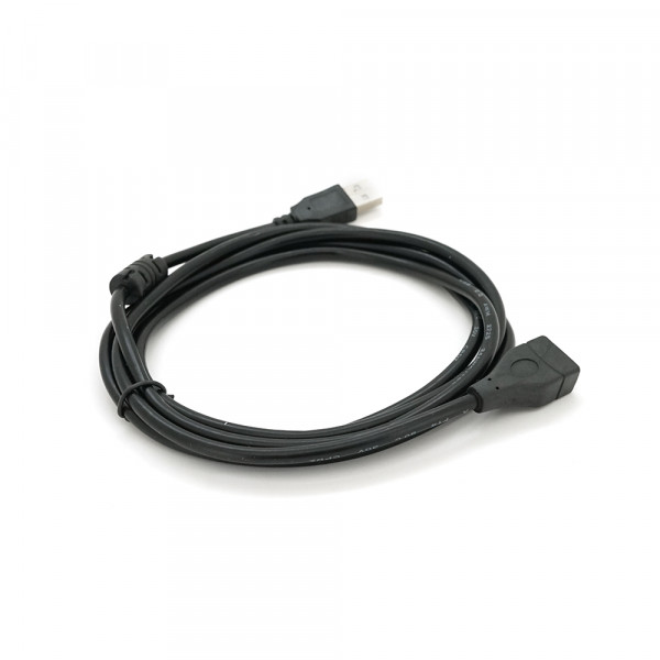 Подовжувач USB 2.0 AM/AF, 2.0m, 1 ферит, чорний Пакет Q250