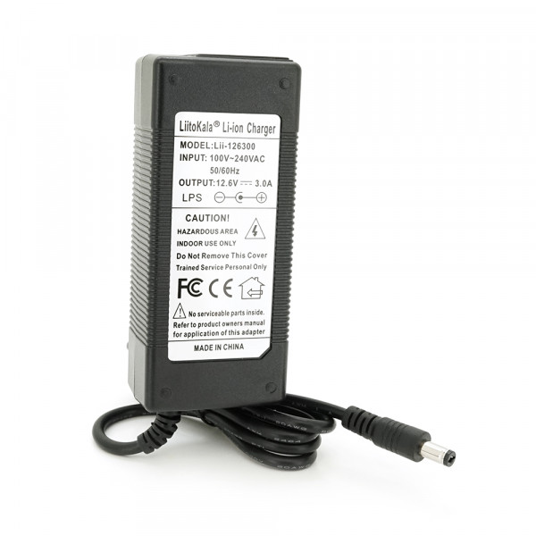 Зарядний пристрій LiitoKala Lii-126300 для Li-Ion акумуляторів 12.6V 3A, роз'єм 5.5*2.5 мм.