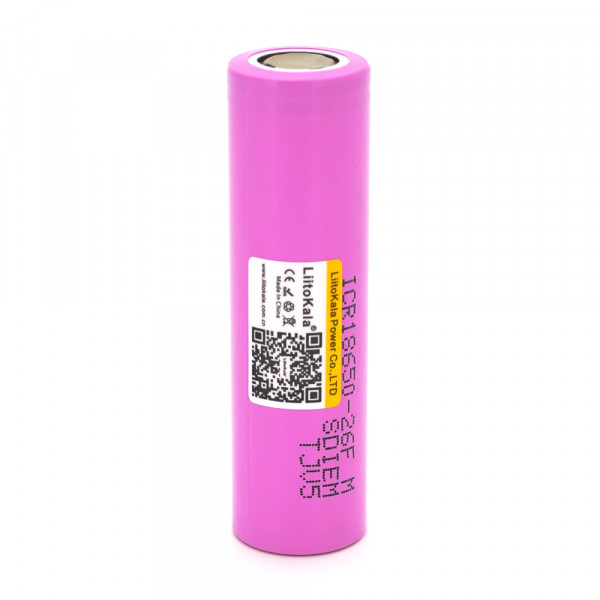 Акумулятор 18650 Li-Ion LiitoKala Lii-26FM, 2600mah (2450-2650mah), 3.7V (2.75-4.2V), Pink, PVC BOX