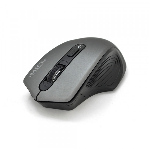 Миша бездротова iMICE G-1800, 4 кнопки, 800/1200/1600 DPI, 2.4Ghz 10м, Windows xp/Vista/Win7/8/10 Mac OS X, 2*AAA, Gray, COLOR BOX, Q60