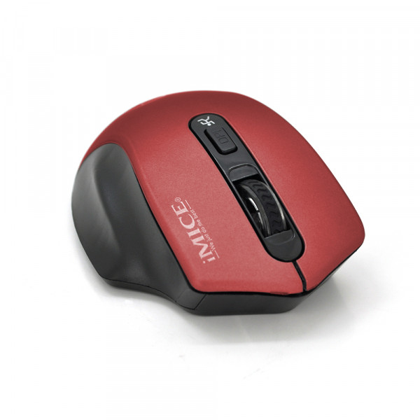 Миша бездротова iMICE G-1800, 4 кнопки, 800/1200/1600 DPI, 2.4Ghz 10м, Windows xp/Vista/Win7/8/10 Mac OS X, 2*AAA, Red, COLOR BOX, Q60