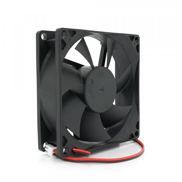 Кулер корпусний Merlion 8025, 80x80x25mm, 12V/0.3A, RPM 1500±10%, 2-pin, Black, OEM