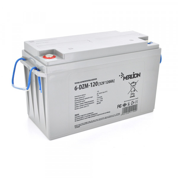 Тягова акумуляторна батарея AGM MERLION 6-DZM-120, 12V 120Ah. М8 (407 x 177 x 225) Q1