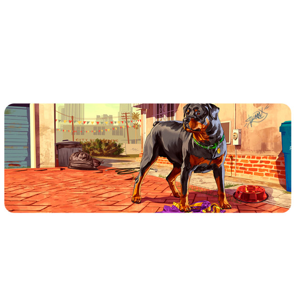 Килимок 300*800 тканинний GTA5 Dog з боковою прошивкою, товщина 3 мм, Пакет