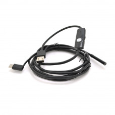 Універсальний ендоскоп 3в1 (USB/MicroUSB/Type-C) для смартфона/ПК, камера 5.5мм, жорсткий кабель 2м, з LED-підсвічуванням, IP67