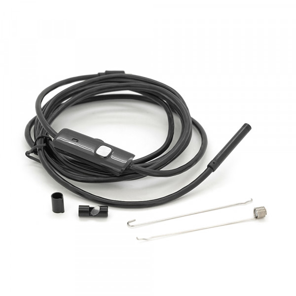 Універсальний ендоскоп 3в1 (USB/MicroUSB/Type-C) для смартфона/ПК, камера 5.5мм, жорсткий кабель 2м, з LED-підсвічуванням, IP67