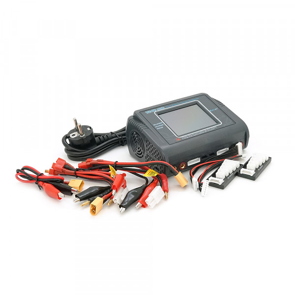 Зарядний пристрій HTRC T240 Duo AC150/DC240Вт, тип АКБ LiPo, LiHv, Li-ion, NiMh, LiFe, Pb, 3.2" Touch screen, 145x105x64mm