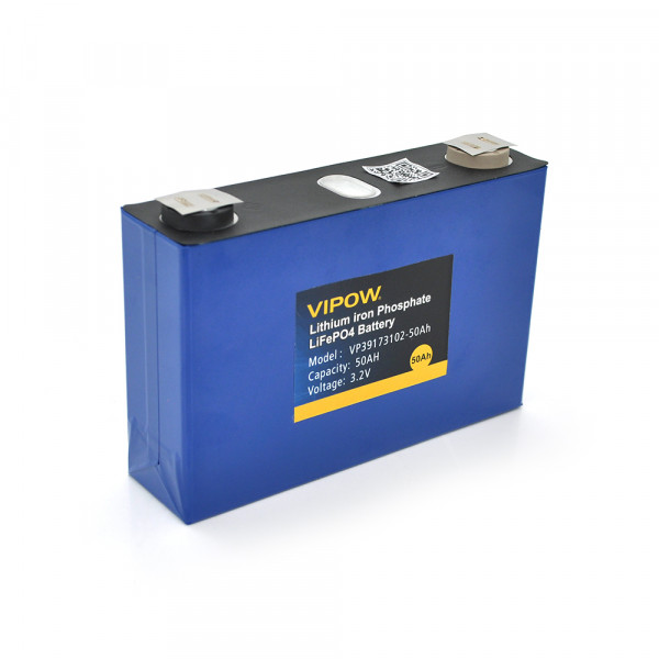 Осередок Vipow 3.2V 50AH для збирання LiFePo4 акумуляторів, (147 x 25 x 133) мм, Q8