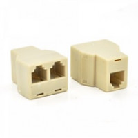 Розгалужувач RJ45 8P8C мама/2 Х мама RJ45 для розгалуження кабелю, білий, Q100