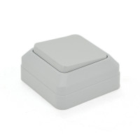 Вимикач одинарний зовнішнього монтажу O0021, White,