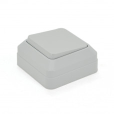 Вимикач одинарний зовнішнього монтажу O0021, White,