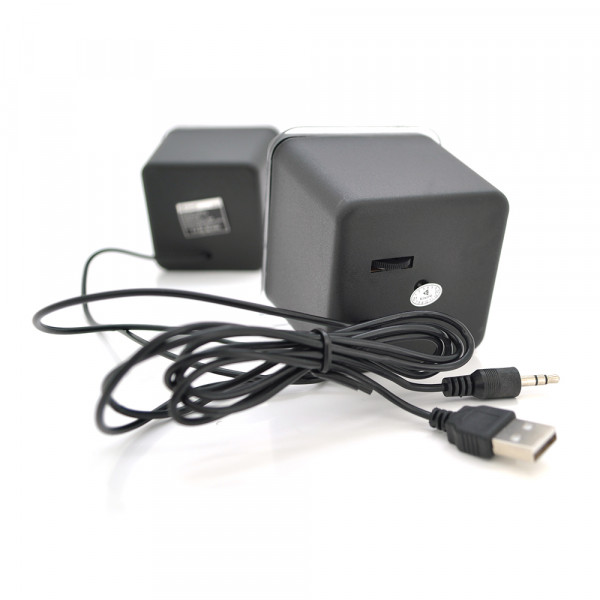 Колонки 2.0 Kisonli V410 для ПК і ноутбука, USB + 3.5mm, 2x1.5W, 20Hz- 20KHz, Black, BOX, Q80