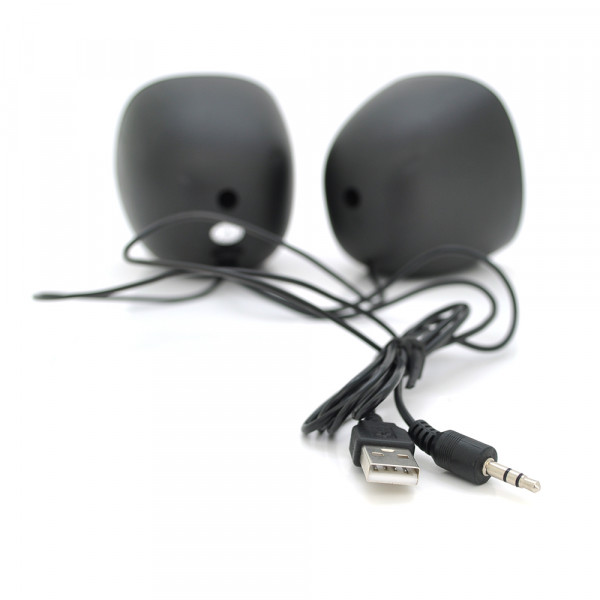 Колонки 2.0 Kisonli V350 для ПК і ноутбука, USB + 3.5mm, 2x1,5W, 20Hz- 20KHz, Black, BOX, Q60
