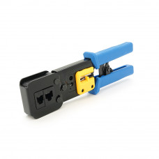 Інструмент HY-376Z з храповиком для обтискача RJ-45 (8P8C) та RJ-12/11 (6P6C),  6P / 8P + обрізка наскрізних конекторів