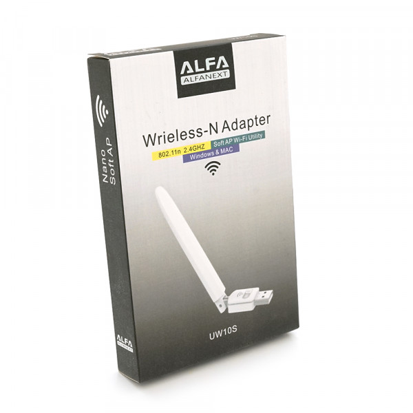 Бездротовий мережевий адаптер з антеною 10см Wi-Fi-USB LV-UW10S - 7601, 802.11bgn, 150MB, 2.4 GHz, WIN7/XP/Vista/2K/MAC/LINUX, Blister White Q