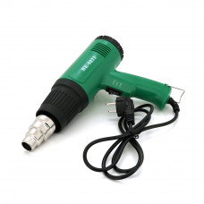 Фен BAKKU BK-8033 (пістолет) 1600Вт, зелений Box (252 * 233 * 80) 0,72 кг