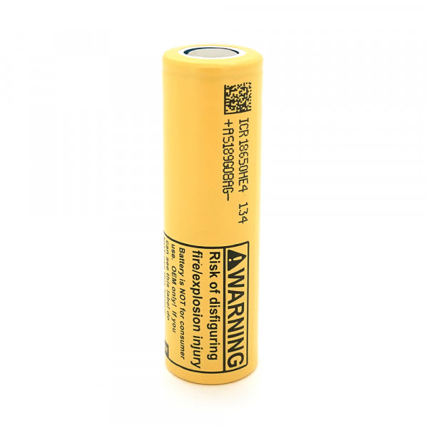Акумулятор 18650 Li-Ion LG LGDBHE41865-HE4, 2500mAh, 35A, 4.2/3.7/2.5V, YELLOW, 2 шт в упаковці, ціна за 1 шт