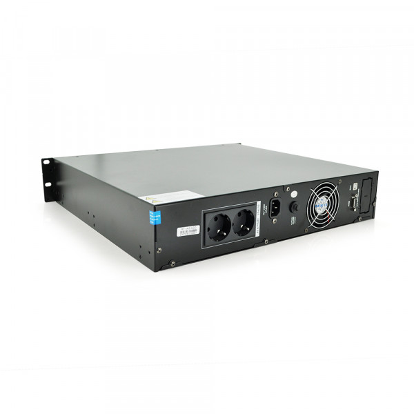 ДБЖ з правильною синусоїдою ONLINE Ritar RT-1KS-LCD, RACK 1000VA (900Вт), 24В, Вбудована батарея 12V 7,5Ah х 2шт  (482*440*87)