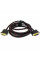 Кабель Merlion Dvi-Dvi 10m, 2 ферита, обплетення, Black, 24 / 24pin, (Пакет), Q50