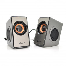 Колонки 2.0 Kisonli T-007 для ПК і ноутбука, USB + 3.5mm, 2x3W, 20Hz- 20KHz, Gray, BOX, Q40