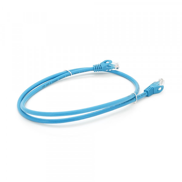 Патч-корд литої Weepda, UTP, RJ45, Cat.6, 1m, синій, Cu (мідь)