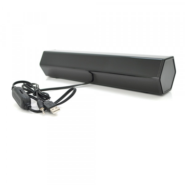 Колонки 2.0 Kisonli i-620, для ПК і ноутбука, USB + 3.5mm, 2x3W, 20Hz- 20KHz,210х70х65, Black, BOX, Q40