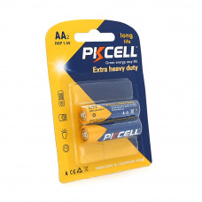 Батарейка сольова PKCELL 1.5V AA/R6, 2 штуки у блістері ціна за блістер, Q12