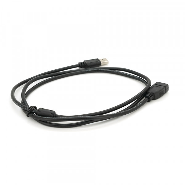 Подовжувач USB 2.0 AM / AF, 1.5m, 1 ферит, чорний Пакет Q250