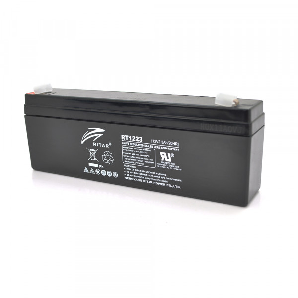 Акумуляторна батарея AGM RITAR RT1223, Black Case, 12V 2.3Ah (177 х 35 х 62 (68)) Q10