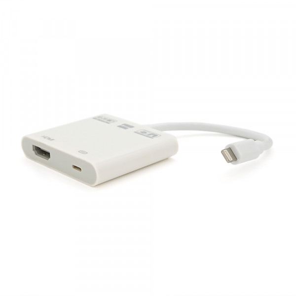 Конвертер Lighting (тато) на HDMI (тато) 10см, Silver, 4K / 2K, BOX