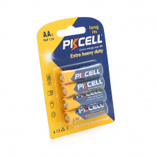 Батарейка сольова PKCELL 1.5V AA / R6, 4 штуки в блістері ціна за блістер, Q12/144