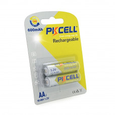 Акумулятор PKCELL 1.2V AA 600mAh NiMH Rechargeable Battery, 2 штуки у блістері ціна за блістер, Q