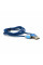 Магнітний кабель Ninja USB 2.0/Lighting, 1m, 2А, індикатор заряду, тканинне обплетення, броньований, знімач, Blue, Blister-Box
