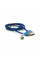 Магнітний кабель Ninja USB 2.0/Micro, 1m, 2А, індикатор заряду, тканинне обплетення, броньований, знімач, Blue, Blister-Box