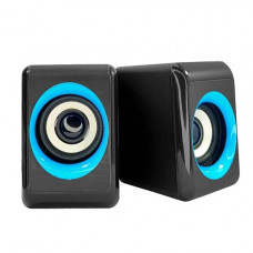 Колонки 2.0 Hotmai HT-208 USB + 3.5mm, 2x2W, 20Hz- 18KHz, з регулятором гучності, Black, BOX, 48