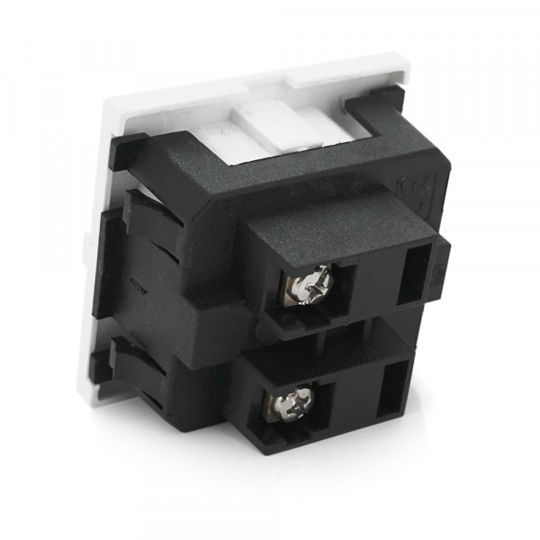 Розетка врізна з заземленням E-08, Input: AC 100-250V 16A, White