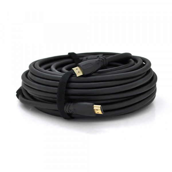 Кабель Ritar Premium PL-HD347 HDMI-HDMI 19+1, Ultra HD 4Kx2K, 2160P, 10.0m, v2,0, OD-8.5mm, з фільтром, круглий Black, конектор Gold