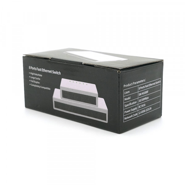 Комутатор Merlion MS1008 8 портів Ethernet 10/100 Мбіт/сек. DC 5V. Блок живлення 5V у комплекті Q100