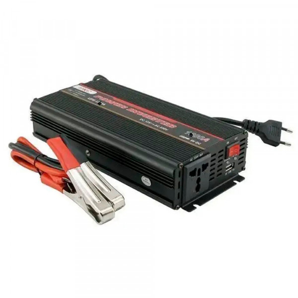 Інвертор напруги UKC 1800ВА(900Вт)+CHARGE 20A, 12/220V approximated, 1 універсальна розетка, Box