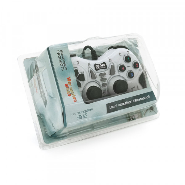 Геймпад Brazzers BR-8700 провідний для ПК, USB 2.0, White, Blister