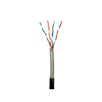 Кабель кручена пара GEAR UTP 4x2x0,51 Cat5E, CCA, PVC+PE, для зовнішніх робіт, чорний, 305m