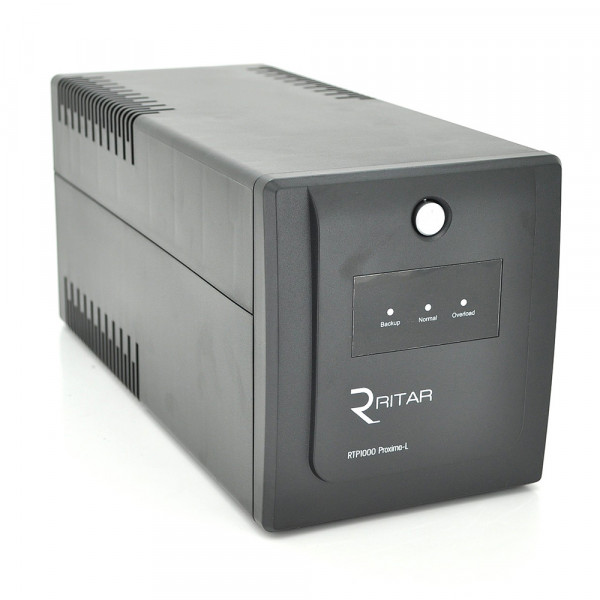 ДБЖ Ritar RTP1000 (600W) Proxima-L, LED, AVR, 3st, 4xSCHUKO socket, 2x12V7Ah, plastik Case  ( 460 x 225 x 245 ) Q2