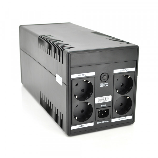 ДБЖ Ritar RTP1000 (600W) Proxima-L, LED, AVR, 3st, 4xSCHUKO socket, 2x12V7Ah, plastik Case  ( 460 x 225 x 245 ) Q2