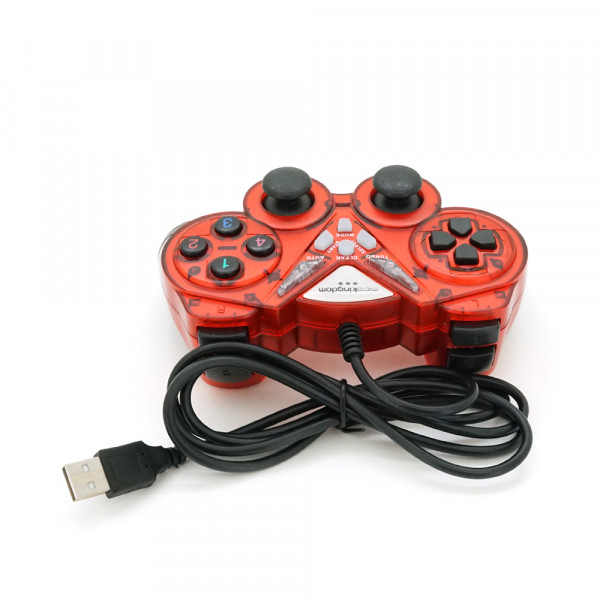 Геймпад Brazzers BR-8600 провідний для ПК, USB 2.0, Double Shock, Red, Blister